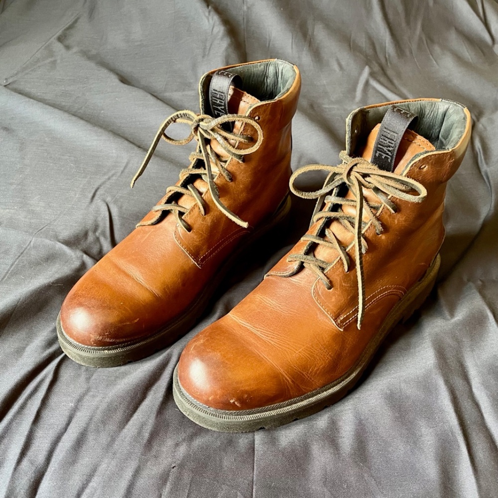 Frye Terra Leather Lace Up Casual Dress Boot Mens 9.5